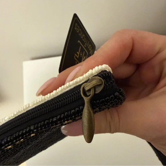 NWT Mary Frances Hand-Beaded Guitar Crossbody Mini clutch Purse - Picture 3 of 9